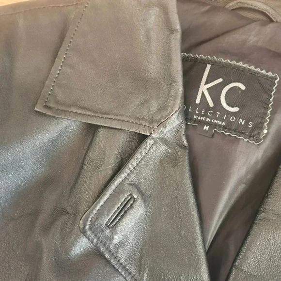 EUC KC Collections Leather Jacket, Size M - Picture 7 of 14